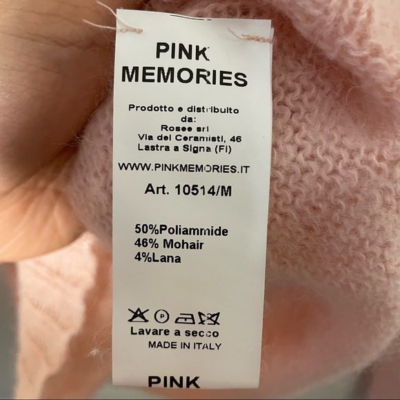 Pink Memories Cozy crewneck mohair pink sweater - Picture 6 of 6